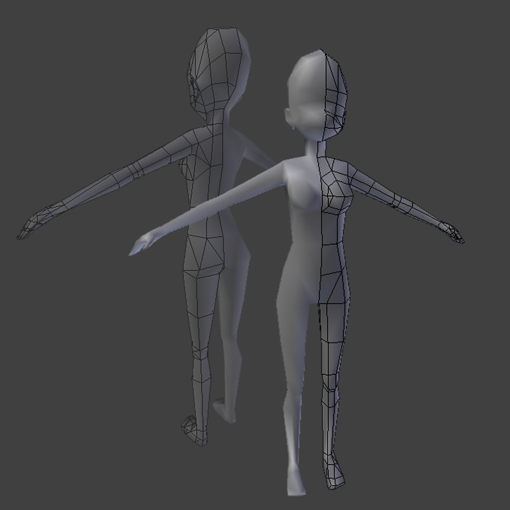 lowpoly Female base preview image 1